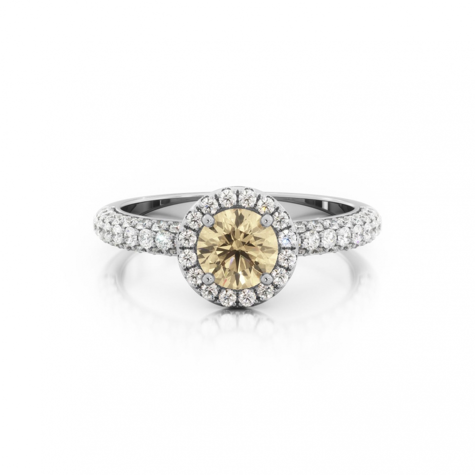 18K white gold diamond ring 1011