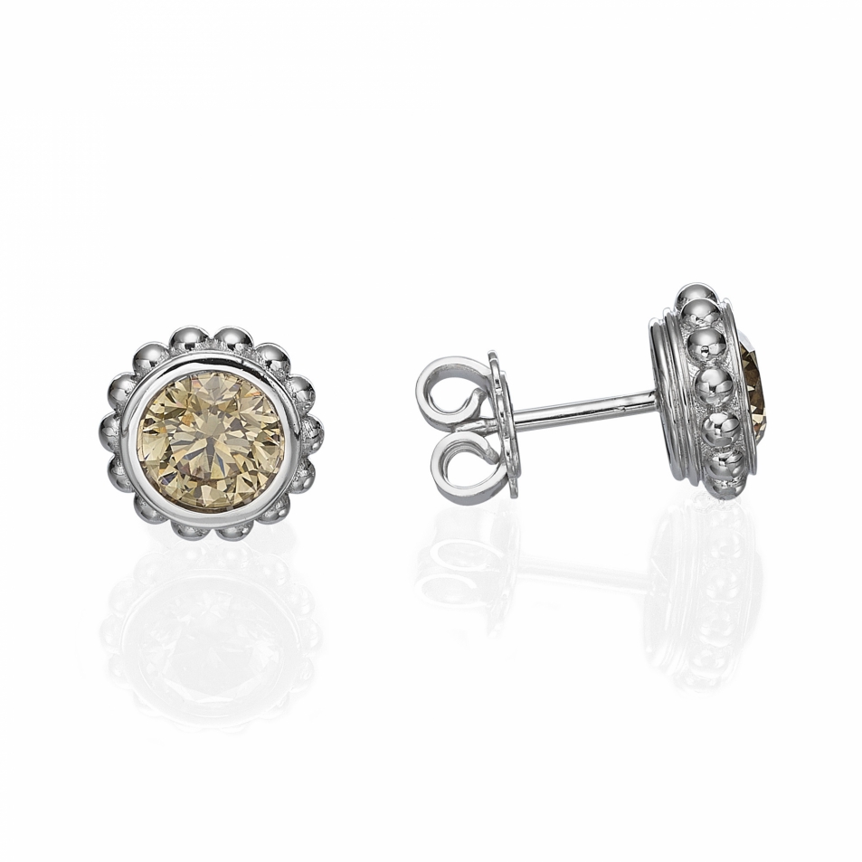 18K white gold diamond earring #6.