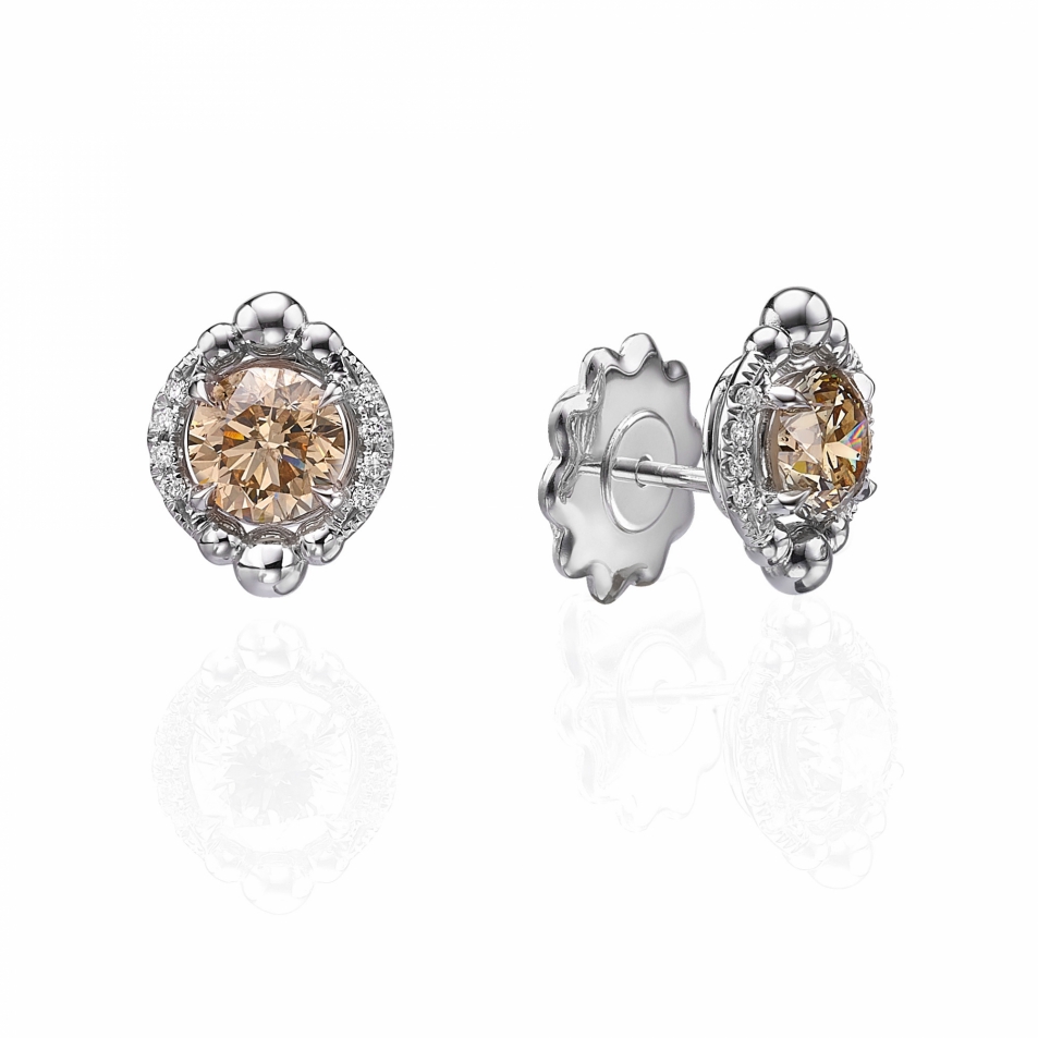 18K white gold diamond earring #8.