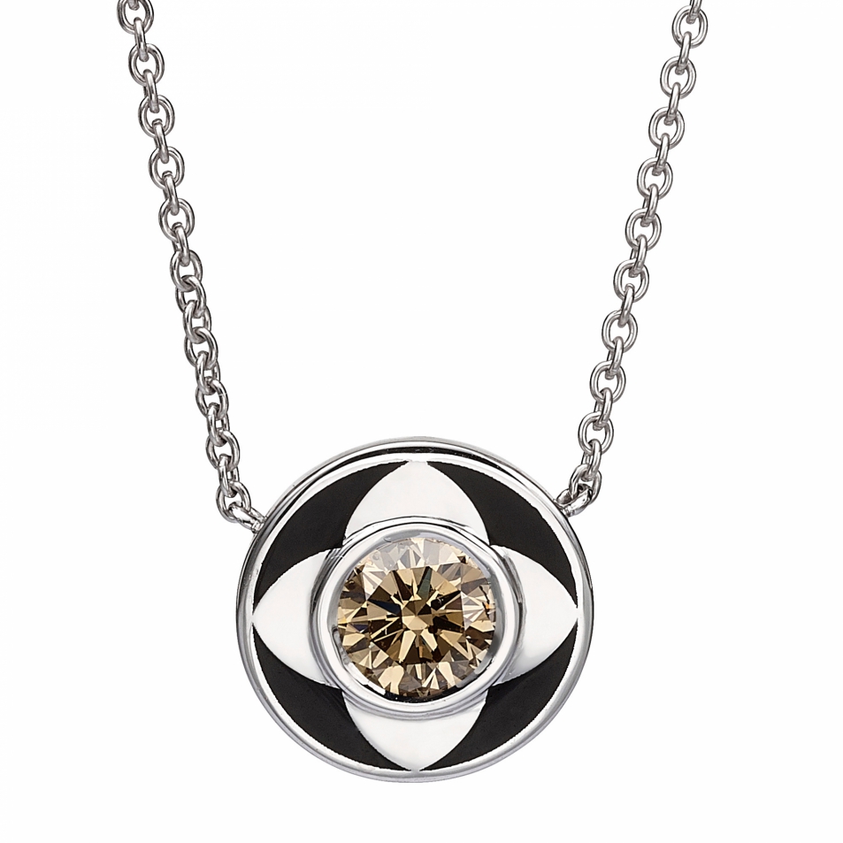 18K white gold diamond pendant #8.