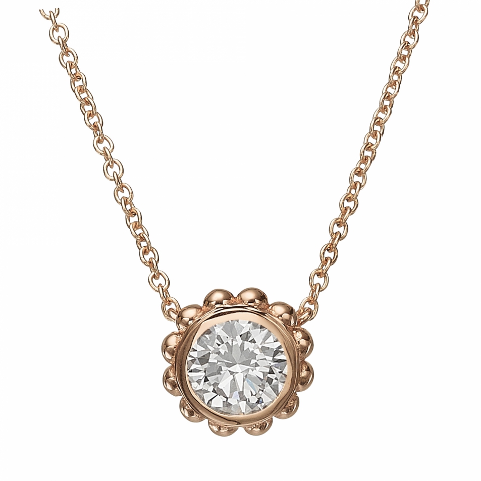 18K rose gold diamkond pendant #4.